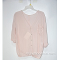 Nieuwe ruches casual stijlvolle blouse